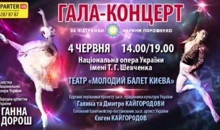 ГАЛА-КОНЦЕРТ! Скидка 50% на билеты на гала-концерт в честь праздника "День защиты детей" от театра "Молодой балет Киева" и культурного центра "Кияночка"!