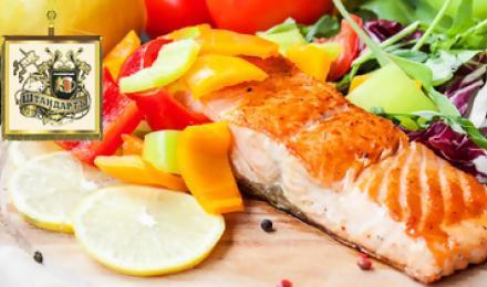 ФАНТАСТИЧЕСКИ ВКУСНО! Скидка 30% на все меню ресторана: шашлыки, семга, форель, дорадо, люля кебаб, мясные стейки и другие вкусности от ресторана "ШТАНДАРТЪ"!