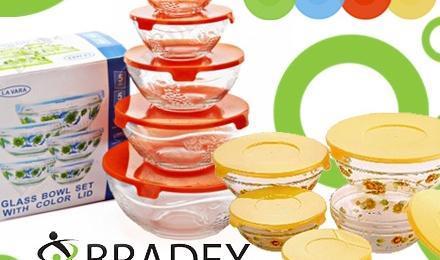 Набор мисок из ажурного стекла ( 5 предметов) со скидкой до 50%