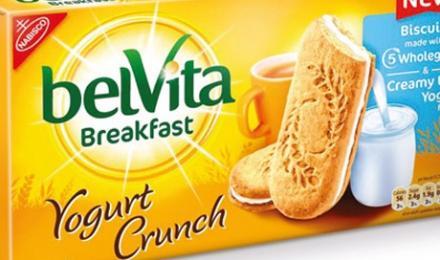 Упаковка печенья «BelVita» сэндвич с йогуртовой начинкой (50 г. х 18 шт.) без скидки 144 грн., со скидкой 45% всего 79 грн.